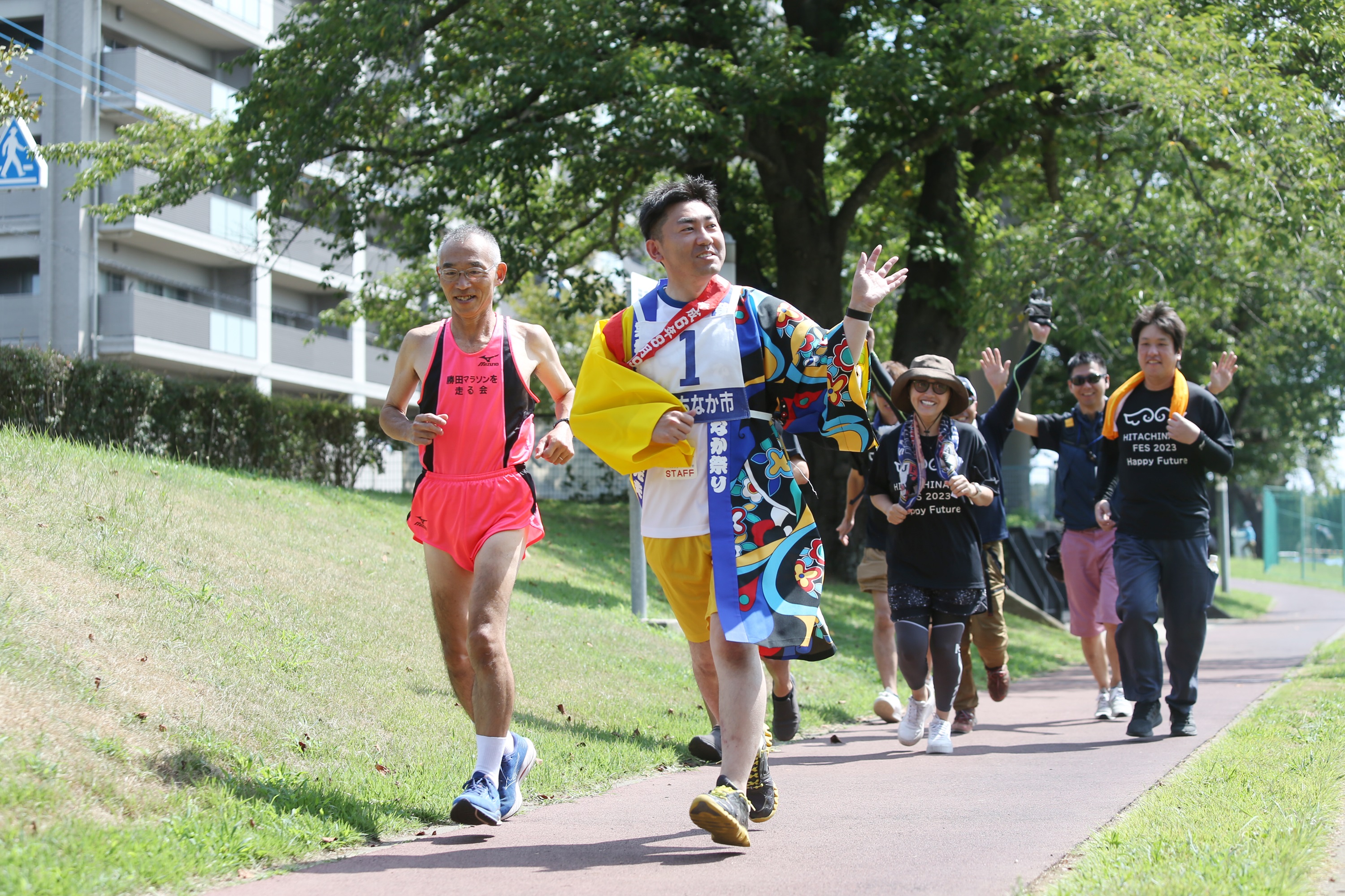 24時間リレーマラソン 第30回ひたちなか祭り 花火大会 ドローンショー