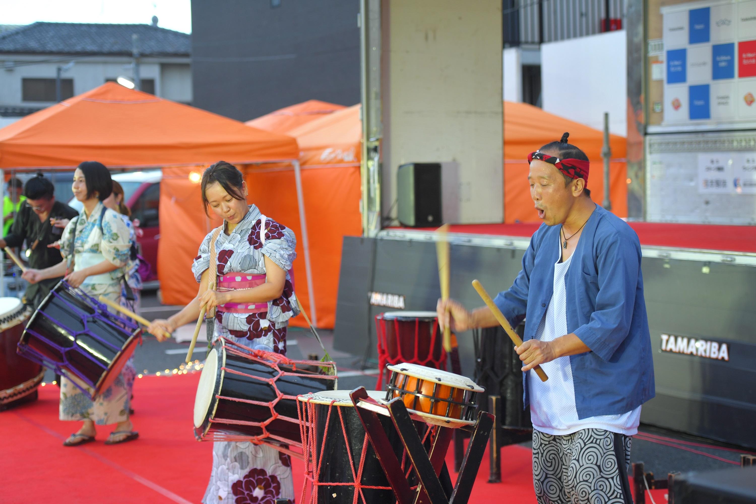 勝田TAMARIBA横丁 第30回ひたちなか祭り 花火大会 ドローンショー